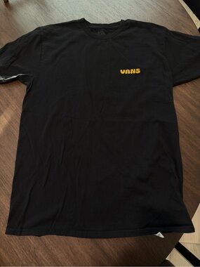 Vans Black Short Sleeve Tee with Mushroom